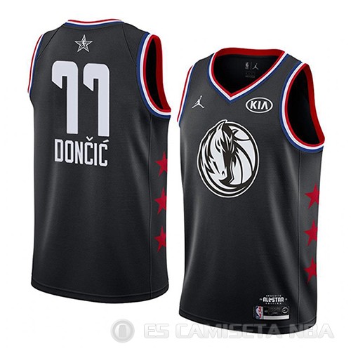 Camiseta Luka Doncic #77 All Star 2019 Dallas Mavericks Negro - Haga un click en la imagen para cerrar